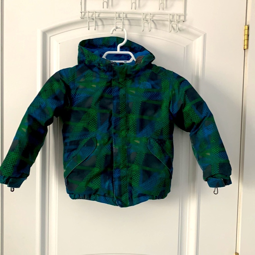 The North Face Child/Toddler Winter Jacket - Black, Blue Green - see condition
